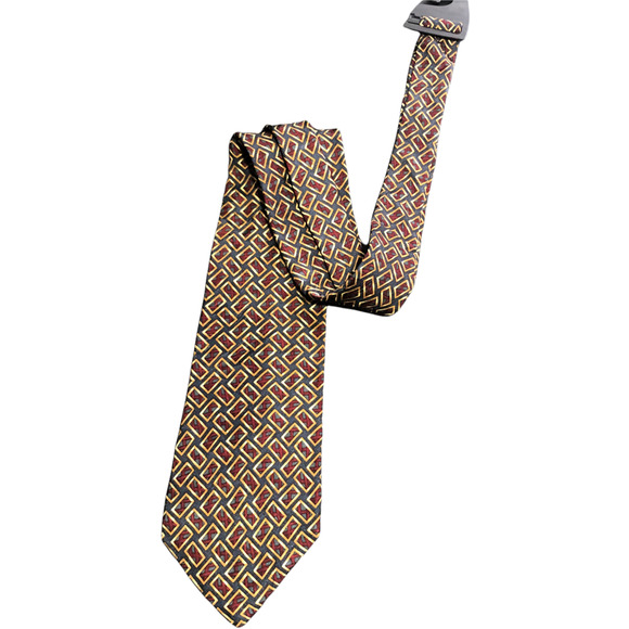 Addison on Madison Men's Silk Tie Handmade Geometric Pointed Neckwear - Picture 1 of 5